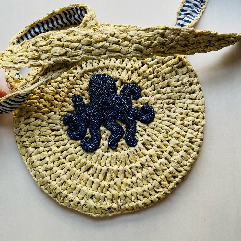 Roller Rabbit Lango Raffia Round Crossbody Bag - Picture 4 of 9